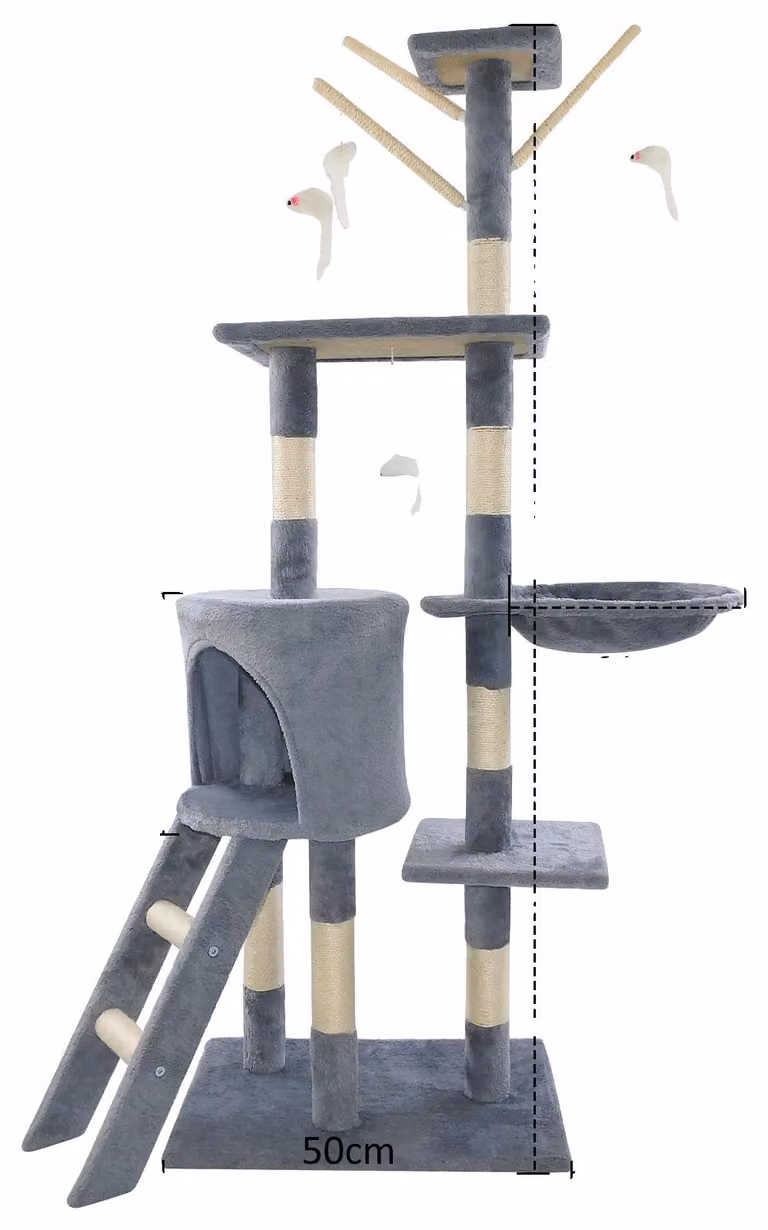 Tyrannosaurus, design a più livelli, tiragraffi resistenti, GRIGIO