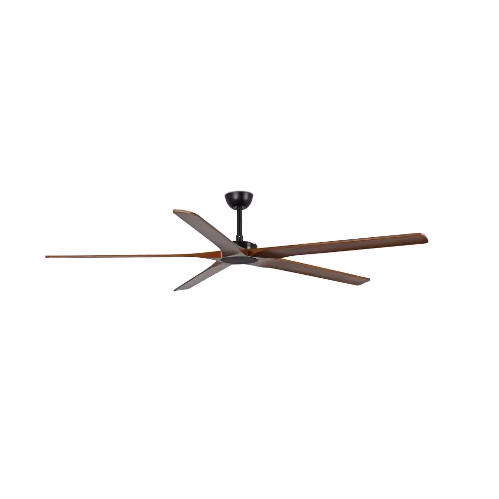 Ventilatore a soffitto BIGWOOD 20 XL Faro Barcelona, Corpo Nero e Pale in Noce Scuro – 2