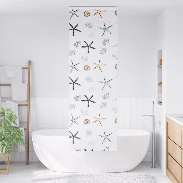 Tenda a Rullo Doccia con Cassonetto 70x240 cm Larghezza Tessuto