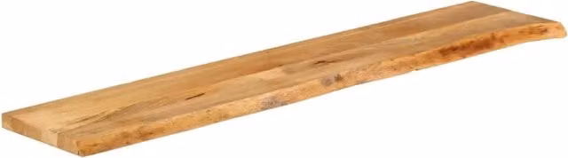Piano Tavolo in Legno Massello di Mango con Bordi Vivi vidaXL, L 180 cm x P 40 cm x H 3,8 cm, Marrone