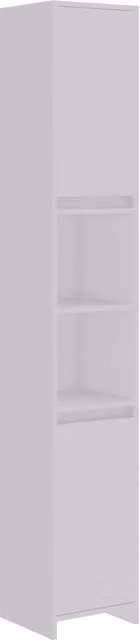 Elegante mobiletto contenitore per il bagno 30 x 30 x 183,5 cm legno composito bianco 02_0047737