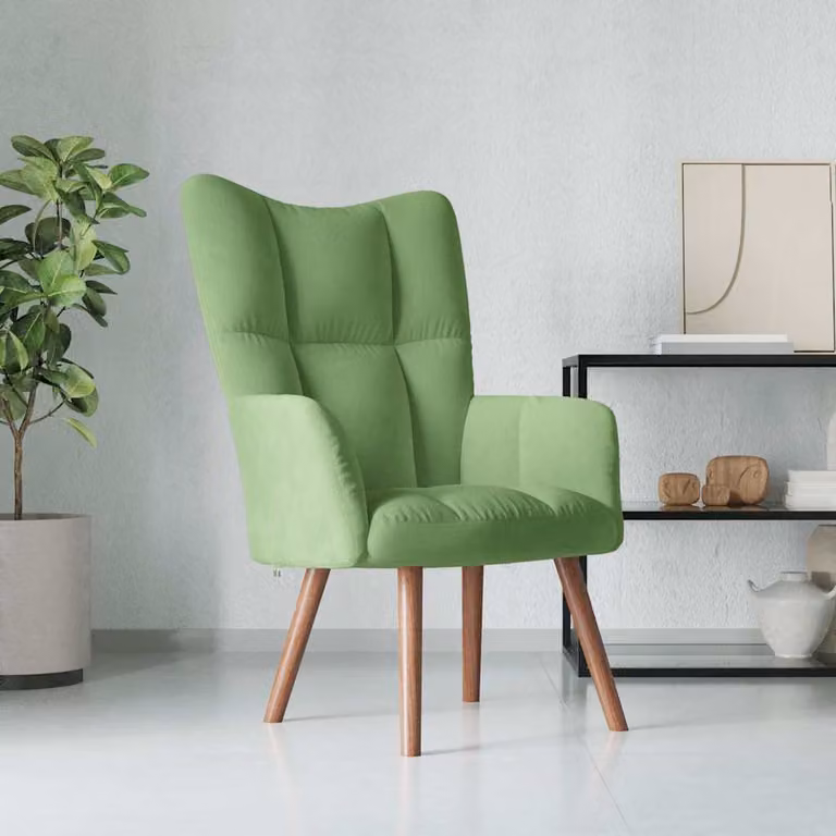 Maison Exclusive - Poltrona relax in velluto verde chiaro