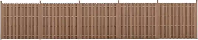 Recinzione in WPC per Giardino NEU.HOLZ Marrone, Staccionata a Doppia Faccia, L: 932 cm, H: 185 cm