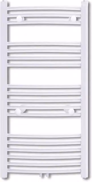 Scaldamani e Radiatore in Acciaio Design In Bianco per Riscaldamento Centrale, L/P/H: 116 x 60 x 8,5 cm