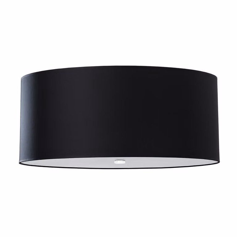 Lampadario OTTO 70 nero 6xE27 15W tessuto/vetro/acciaio 35x70x70cm Sollux Lighting
