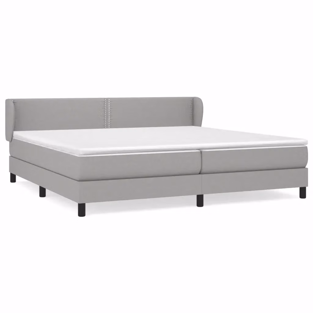 Letto Ibrido con Giroletto a Molle e Materasso vidaXL in Grigio e Bianco L/P/H: 200 x 203 x 88 cm – 2