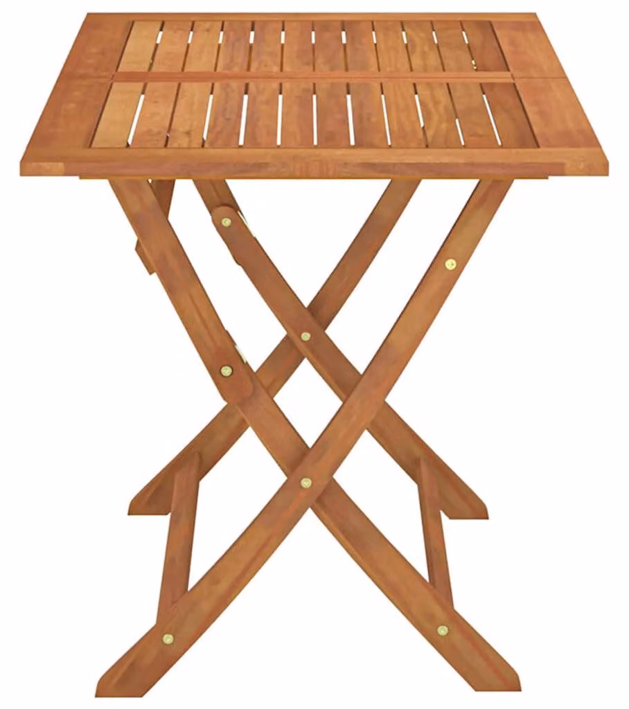 vidaXL Tavolo da giardino pieghevole 120x70x75 cm in legno massiccio di eucalipto