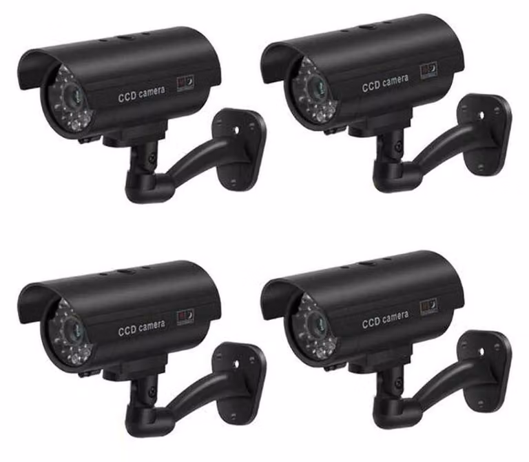 Telecamere di sicurezza finte di alta qualità, 4 pezzi