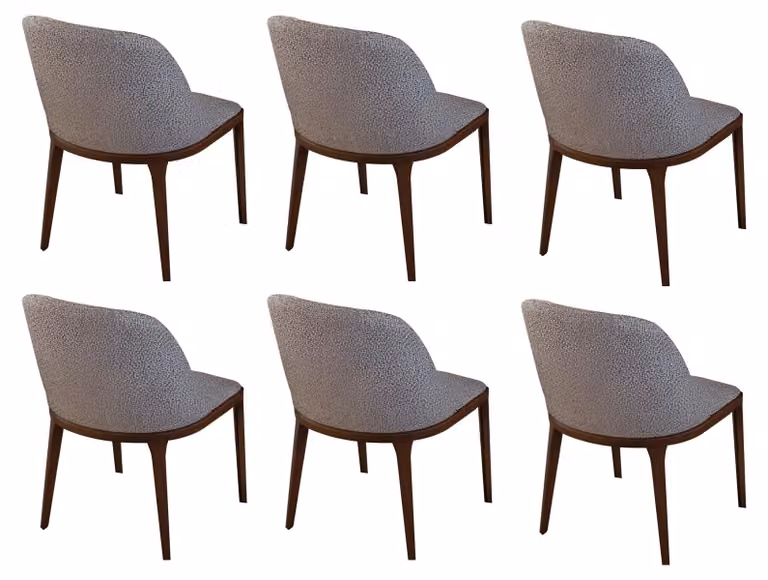 Moderne Graue Küchenstühle 6-er Stuhl-Set Designer Esszimmerstühle