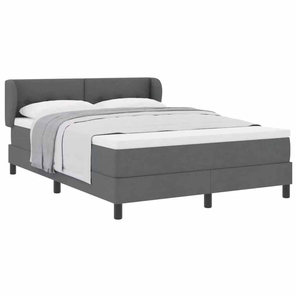 Letto a molle con testiera vidaXL in tessuto grigio L: 160 cm, P: 200 cm, H: 280 cm – 2