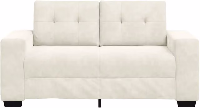 Divano | Divano da soggiorno | Sofa a due posti con cuscino Crema Velluto