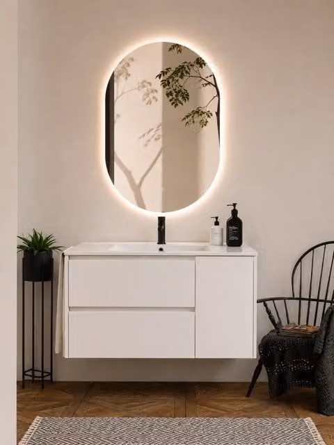 Mobile bagno con lavabo ORIGENBATH ITACA senza specchio 60x45 cm bianco