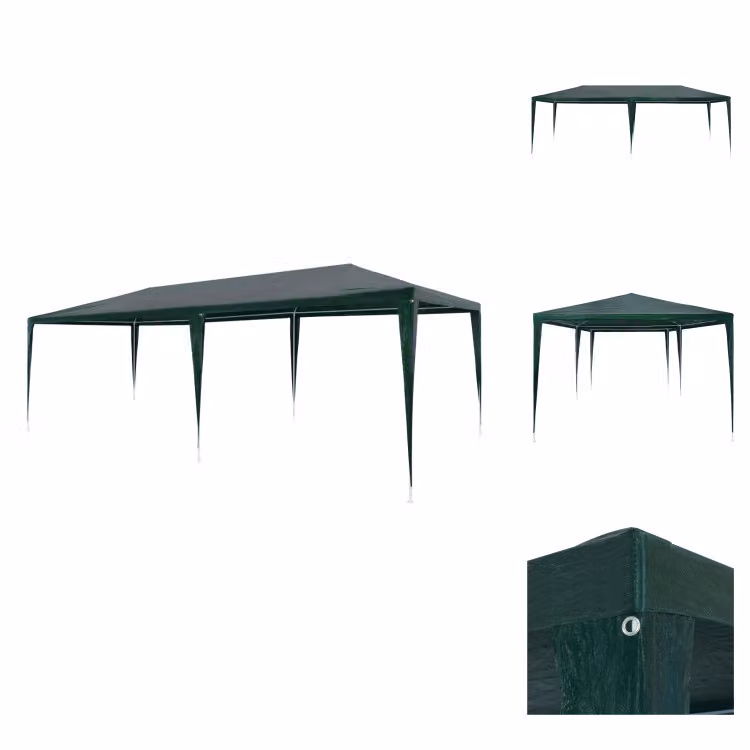 vidaXL Tenda per feste 3x6 m PE Verde - Padiglioni e tende per feste