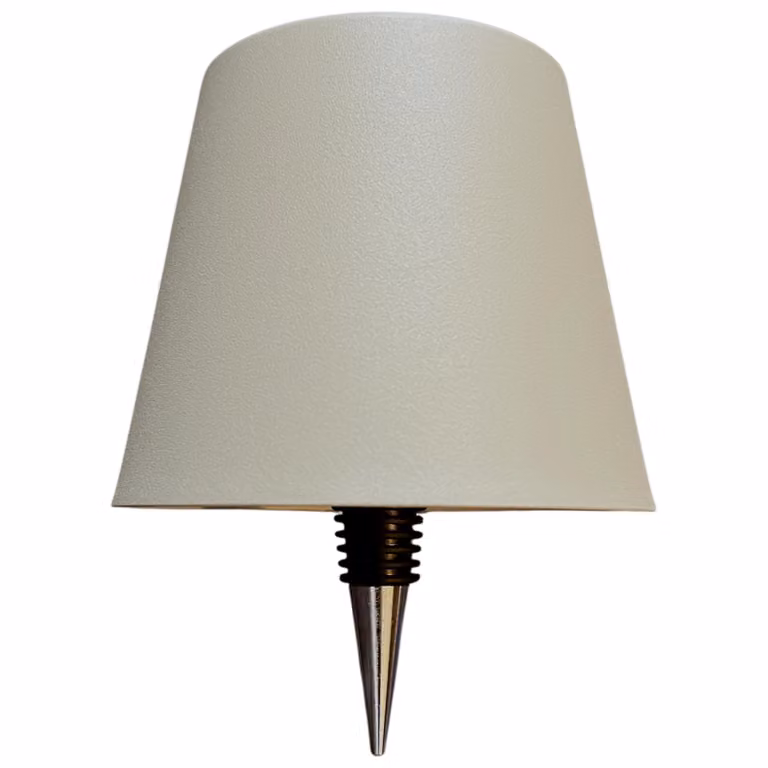 Lampada LED Warmpi senza fili - Lampada da tavolo ricaricabile dimmerabile - Metallo spazzolato beige - IP54 Impermeabile Lampada per bottiglie per esterni e interni
