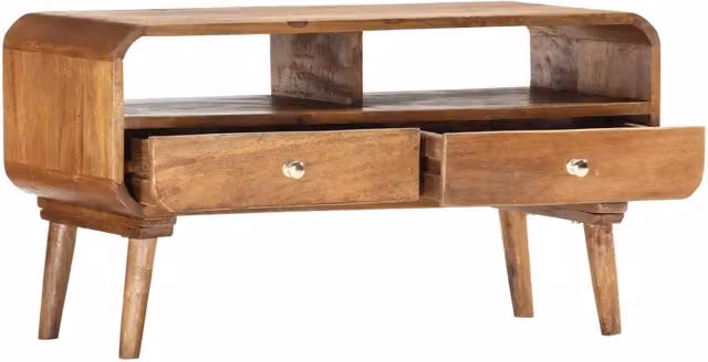Mobile Porta TV-Mobile per TV-Credenza TV 90x35x47 cm in Legno Massello di Mango