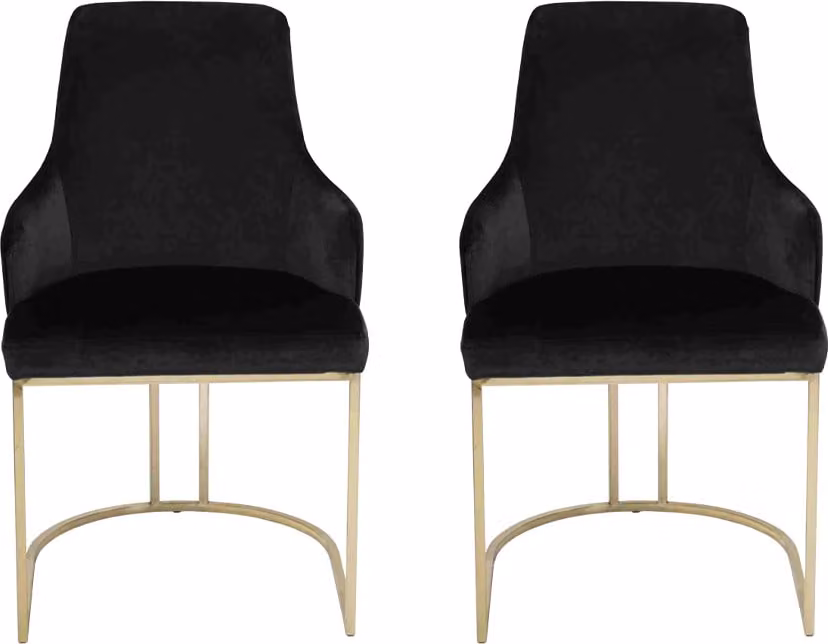 Schwarze Edelstahl Stühle 2x Esszimmerstühle Luxus Sitz Möbel 2-er Set