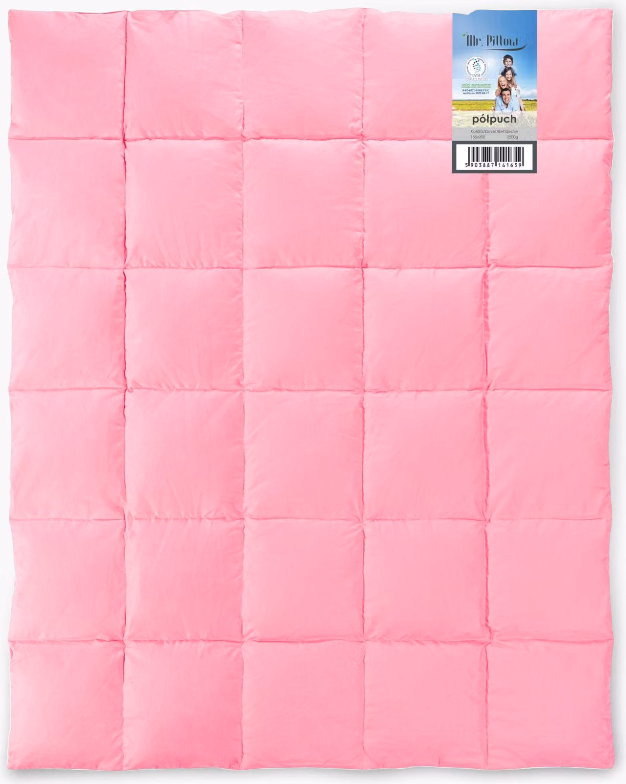 Coperta in piuma d'oca 60% 135x200 Pan cuscino caldo 2100g crema AMZ