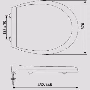 SANIT 56.014.01..0000 Sedile WC 6000 Termoplastica