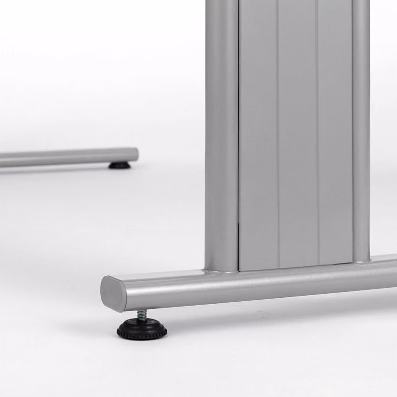 Geramöbel Scrivania Lissabon 135° a sinistra, 2166x1131x720 mm, acero/argento
