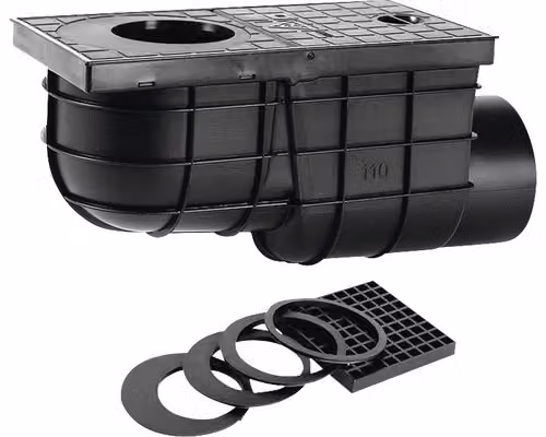 Geiger HACO LSVB DN 110 Sifone per acqua da tetto lato nero
