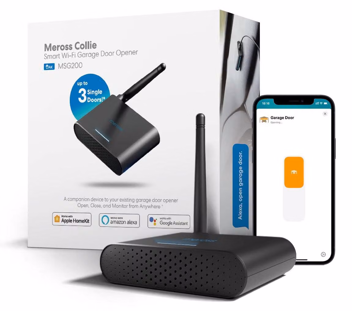 Garagedeuropener Wi-Fi - Integrazione con la casa intelligente - Per 3 porte - Design compatto