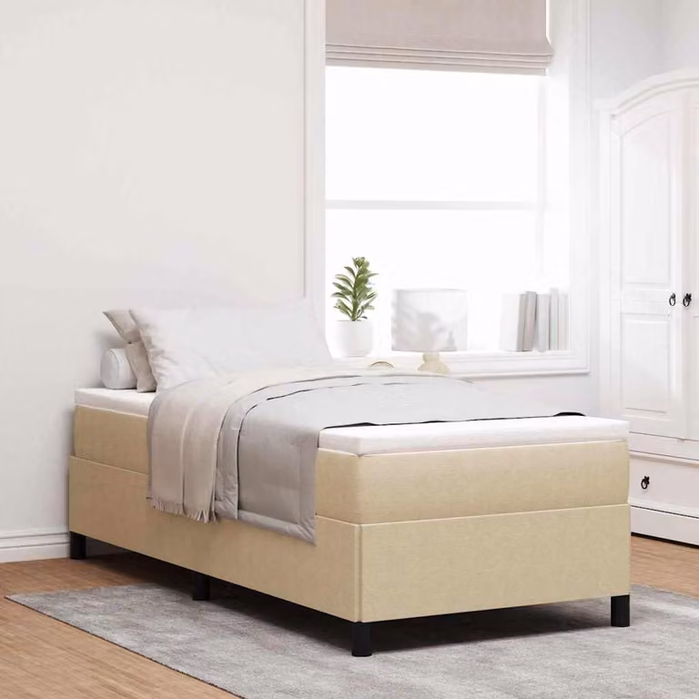 Maison Exclusive - Letto boxspring grigio-verde 100 x 200 cm in velluto a coste