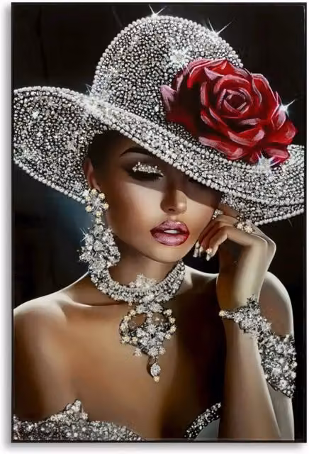 Stampa su tela laccata Orleans modello A di Vikasa Home, decorazione murale astratta multicolore, L: 156 cm, H: 107 cm – 1