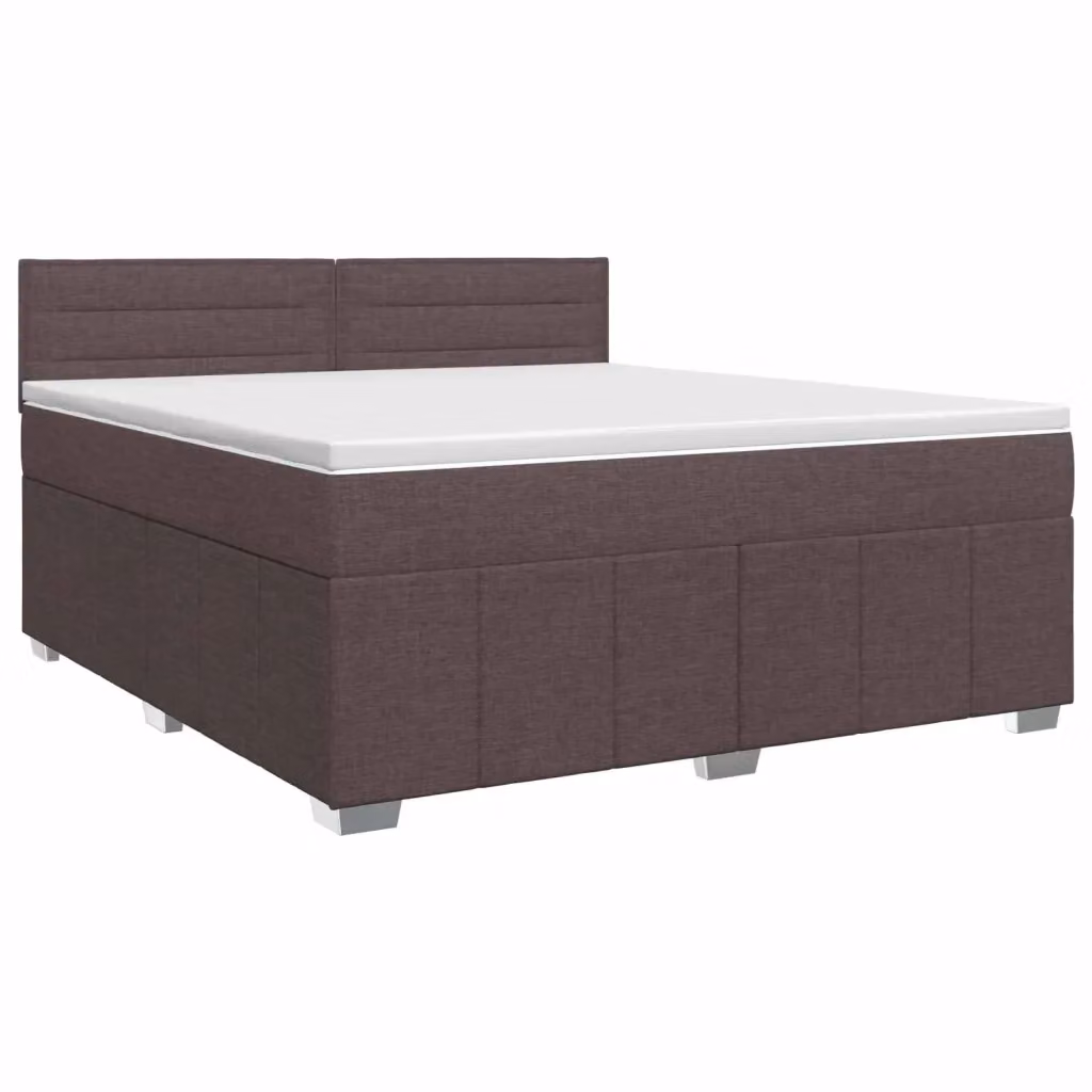 Letto box spring con materasso ibrido vidaXL marrone e bianco L/P/H: 180 x 200 x 34,5 cm – 2