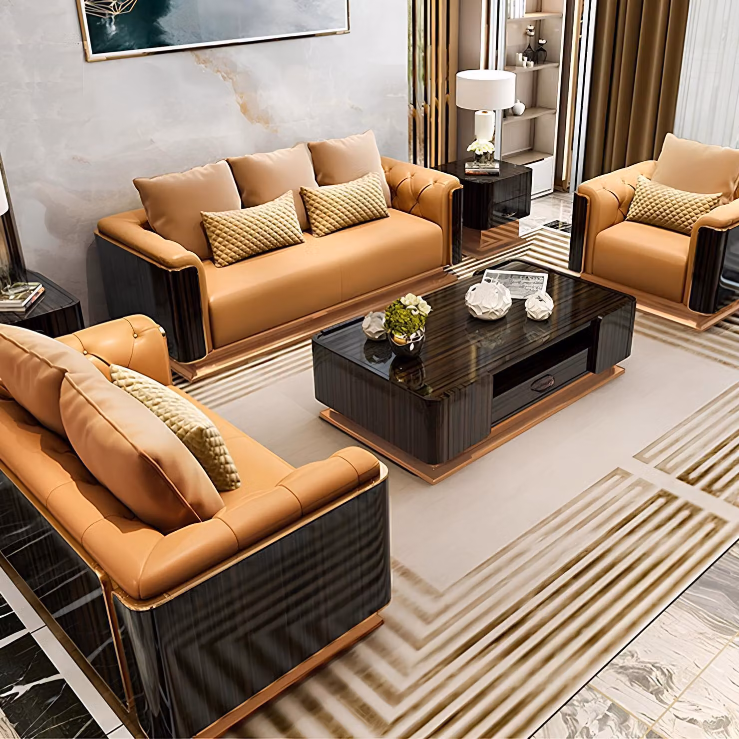 Klassische Designer Garnitur Sofa Couch Set Polster Sitz Set 3+2 Sofas Couchen
