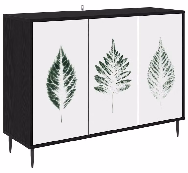 Mobile bar HANAU, finitura effetto legno di quercia scura, dimensioni 102 x 33 x 76 cm
