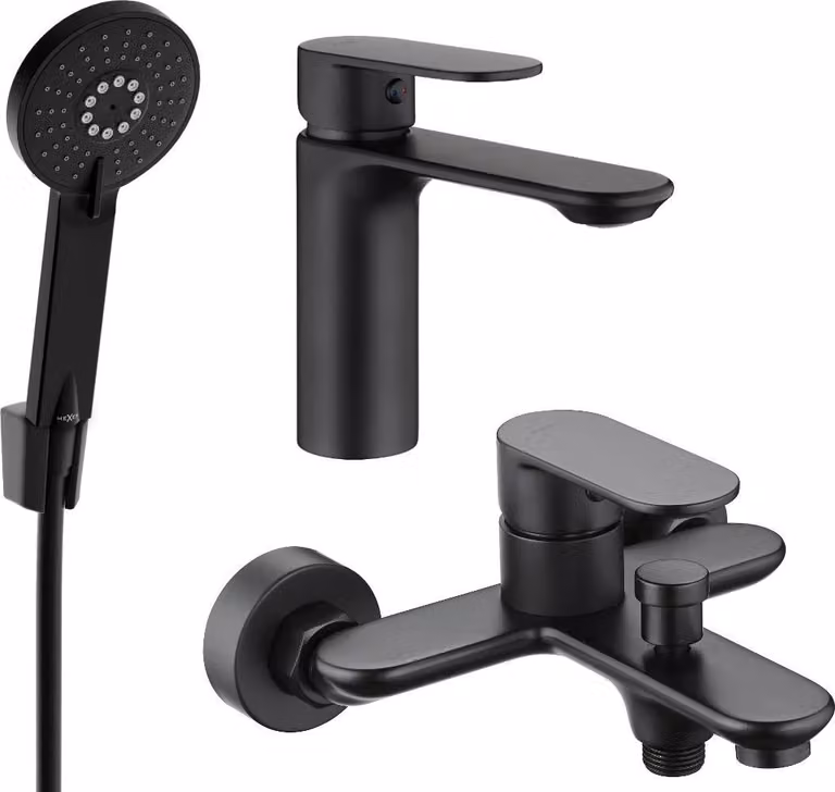 Mexen Milo R40 set da bagno, nero - 71303R40-70