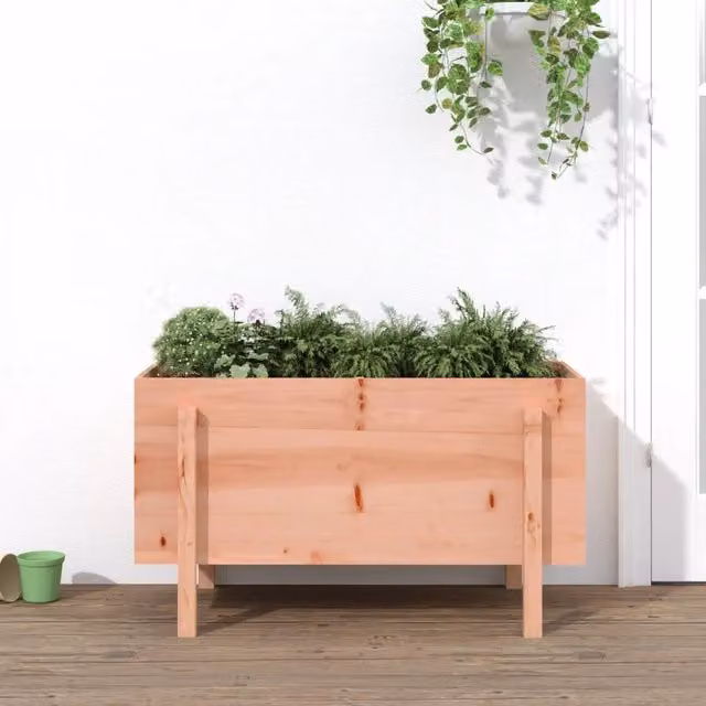 Fioriera Rialzata Giardino-Vaso da Esterno-Supporto per Vaso 101x50x57 cm Legno Massello Douglas