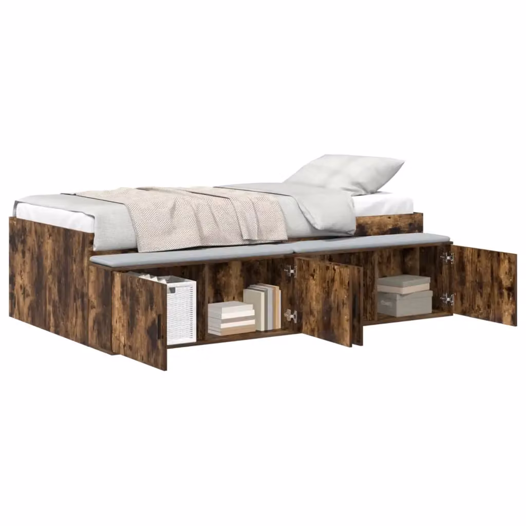 Struttura letto con cassetto vidaXL in legno Rovere fumé L/P/H: 200 x 80 x 53,5 cm – 2