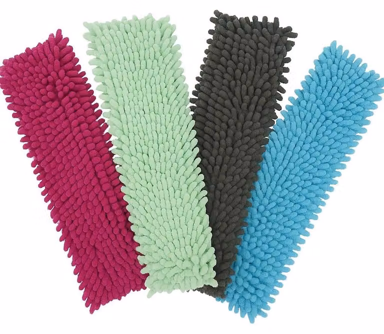 Set di 4 rivestimenti per mop a microfibra, dimensioni 40x12,5 cm