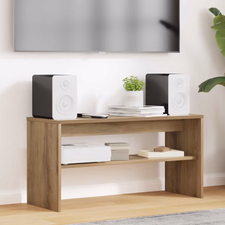 Mobile TV moderno vidaXL in legno color rovere artigianale L 80 cm x P 30 cm x H 40 cm