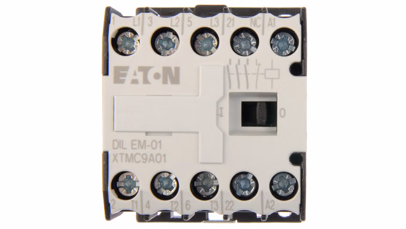 Contattore di potenza 9A 3P 24V AC 0Z 1R DILEM-01 (24V50/60HZ) 020402