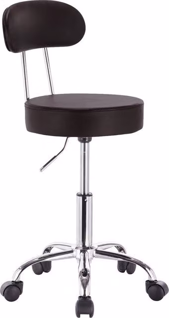 Sedia da Ufficio Ergonomica con Schienale Regolabile in Alta - Mobili in Pelle e Acciaio - Colore Cuoio
