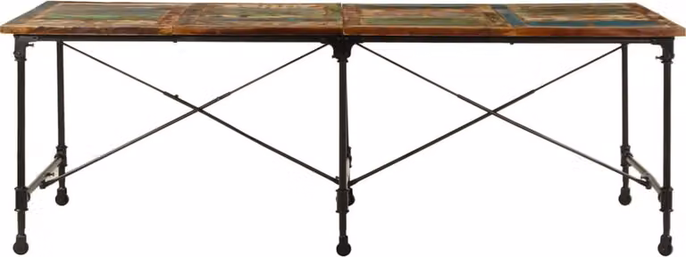 Tavolo da Pranzo 220x90x77 cm in Legno Massello di Recupero