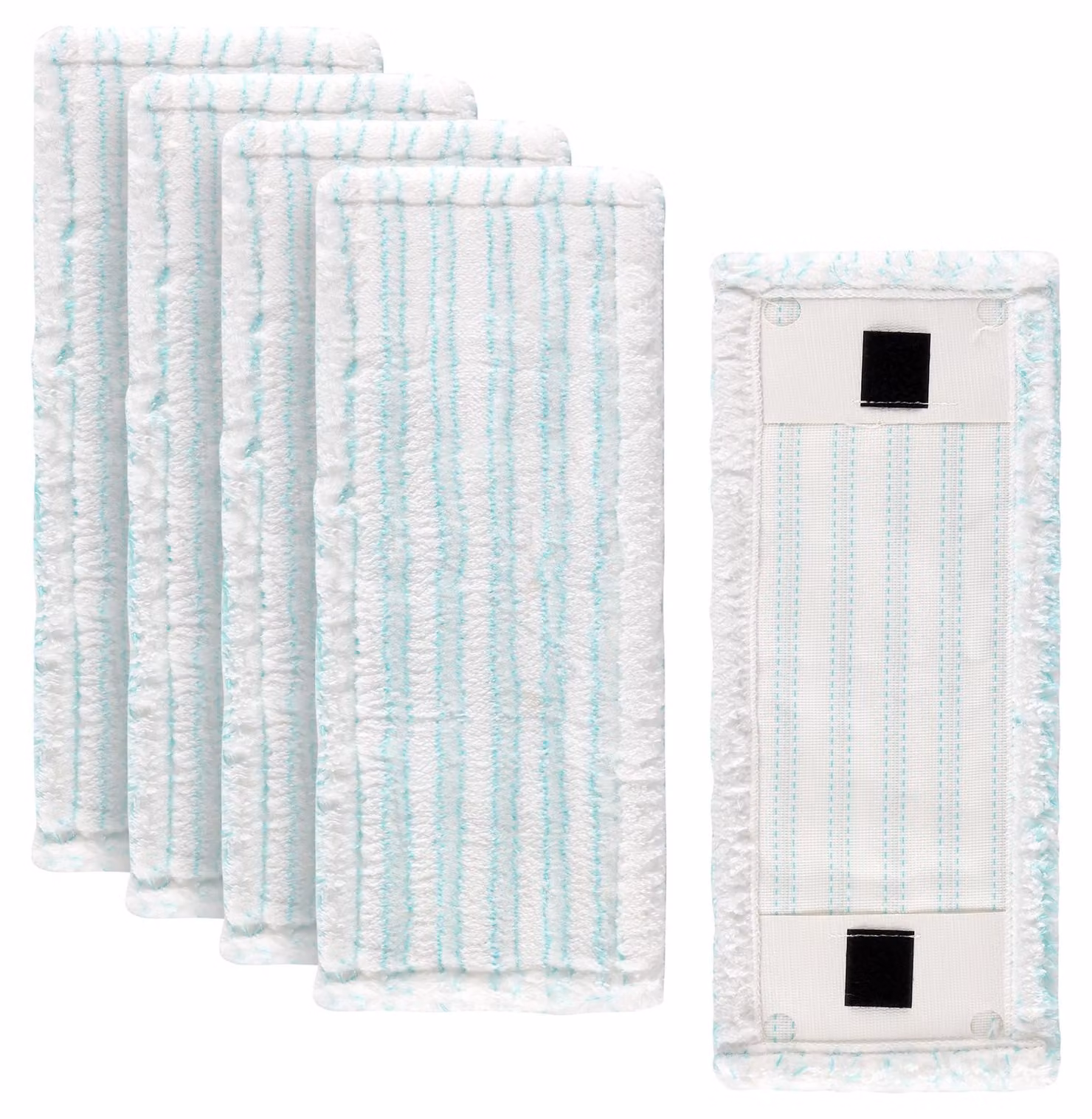 Set di 5 panni in microfibra di ricambio, dimensioni 38x15,5x1 cm, colore blu e bianco