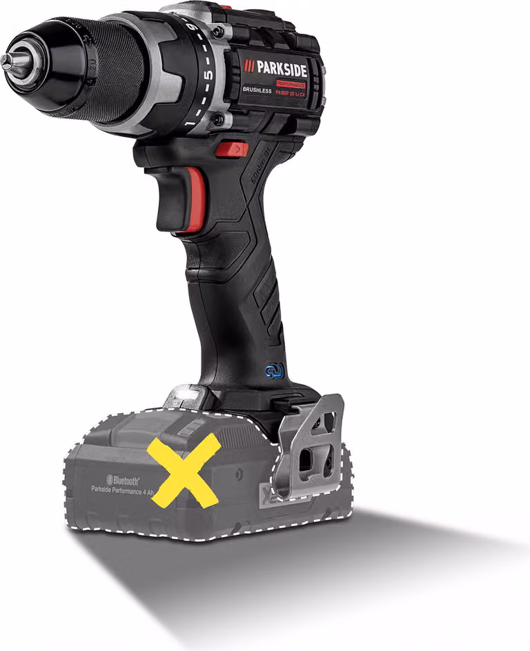PARKSIDE PERFORMANCE® Avvitatore a batteria da 20 V «PABSP 20 Li C4», senza batteria e caricabatteria