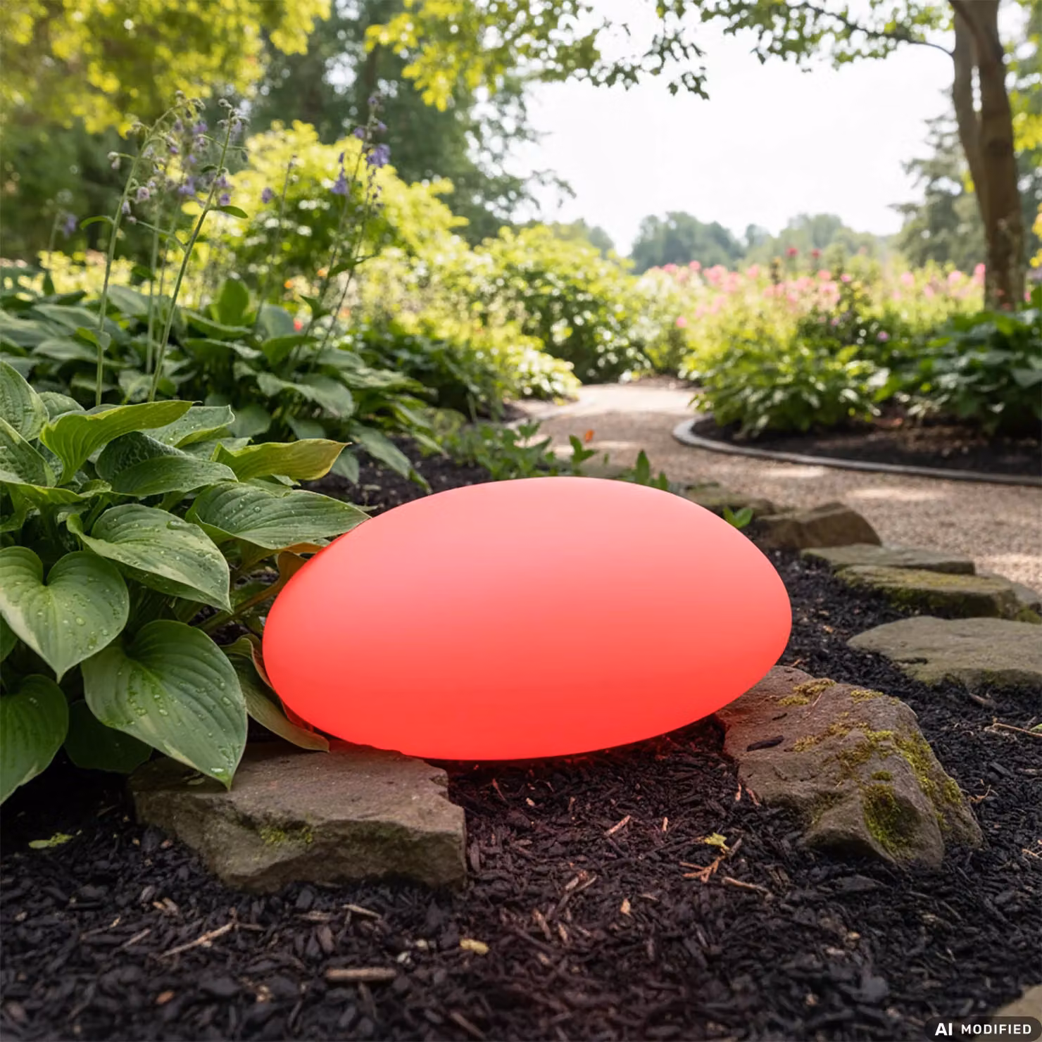 DICTROLUX Lampada Solare Led Multicolor MooNy con Telecomando per Esterno, Giardino e Terrazzo, L/P/H: 40 x 30 cm – 2