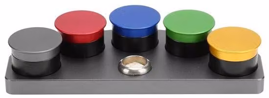 Set di oliatori per orologi a secco - 5 contenitori - Strumento di applicazione dell'olio per orologi - Accessori per orologiai - Riparazione di orologi - Contenitori per olio