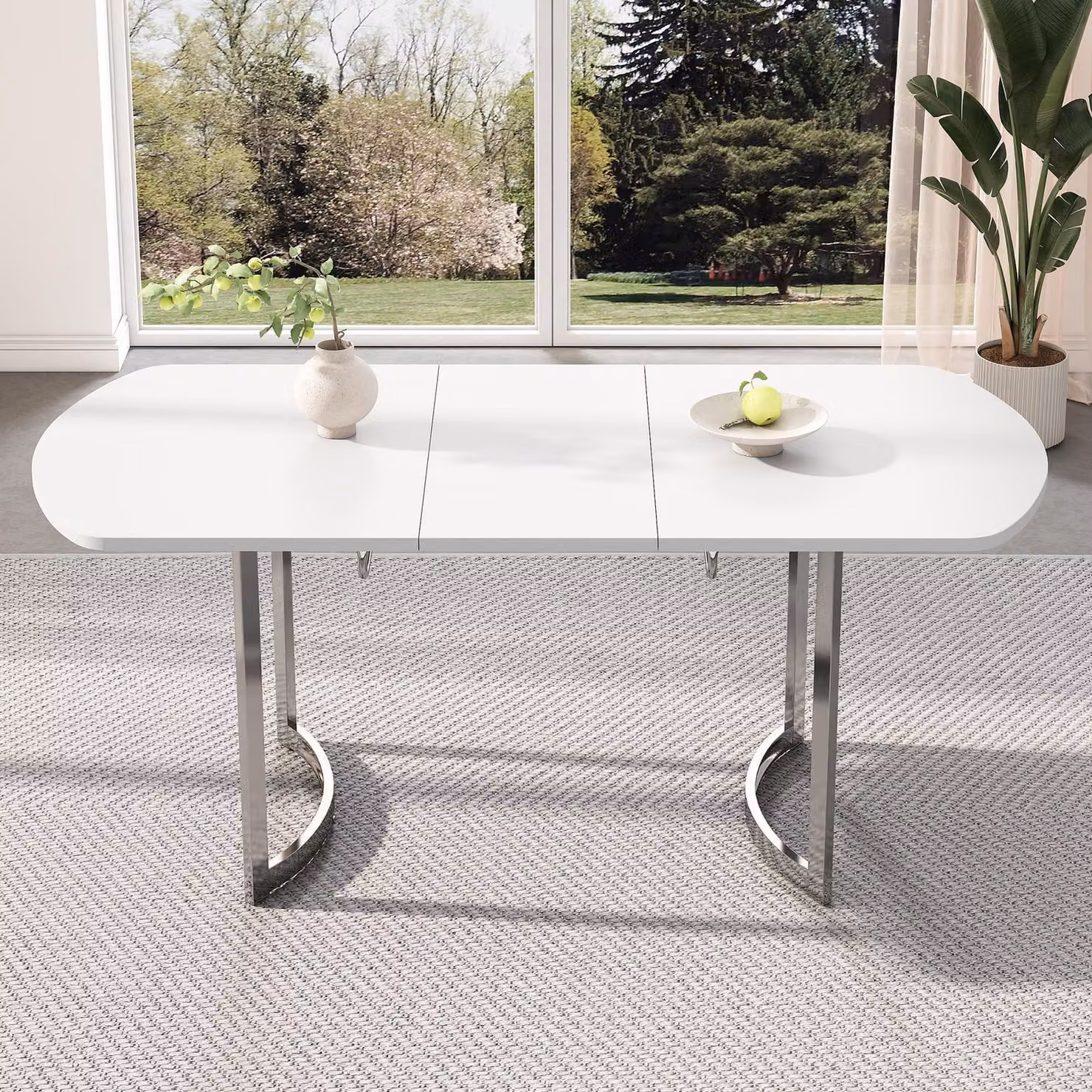 Tavolo da pranzo allungabile, dimensioni 140/180 x 80 cm, adatto per 4-6 persone