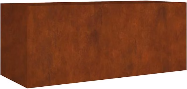 Fioriera | Cassetta per fiori | Vaso Rialzata da Giardino 200x80x80 cm in Acciaio Corten