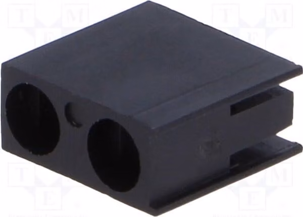 Alloggiamento LED, 50 unità, materiale UL94V-2, colore nero, angolato, altezza: 9,7 mm, attacchi FIX-LE06A per LED da 3 mm