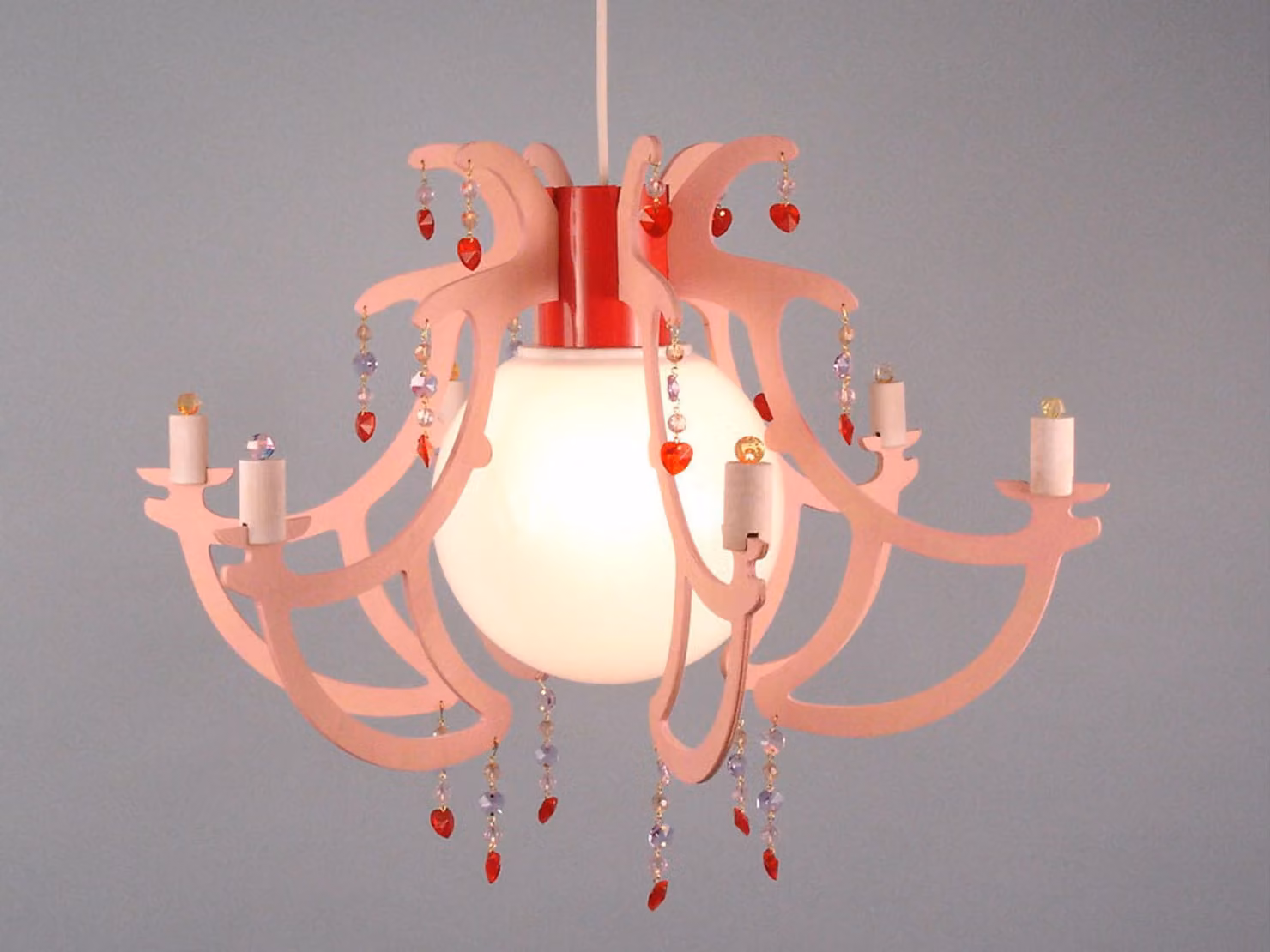 Niermann Leuchten Luce a sospensione Rosata - Dimensioni: 55 cm x 55 cm x 40 cm - Colore: rosa; 179