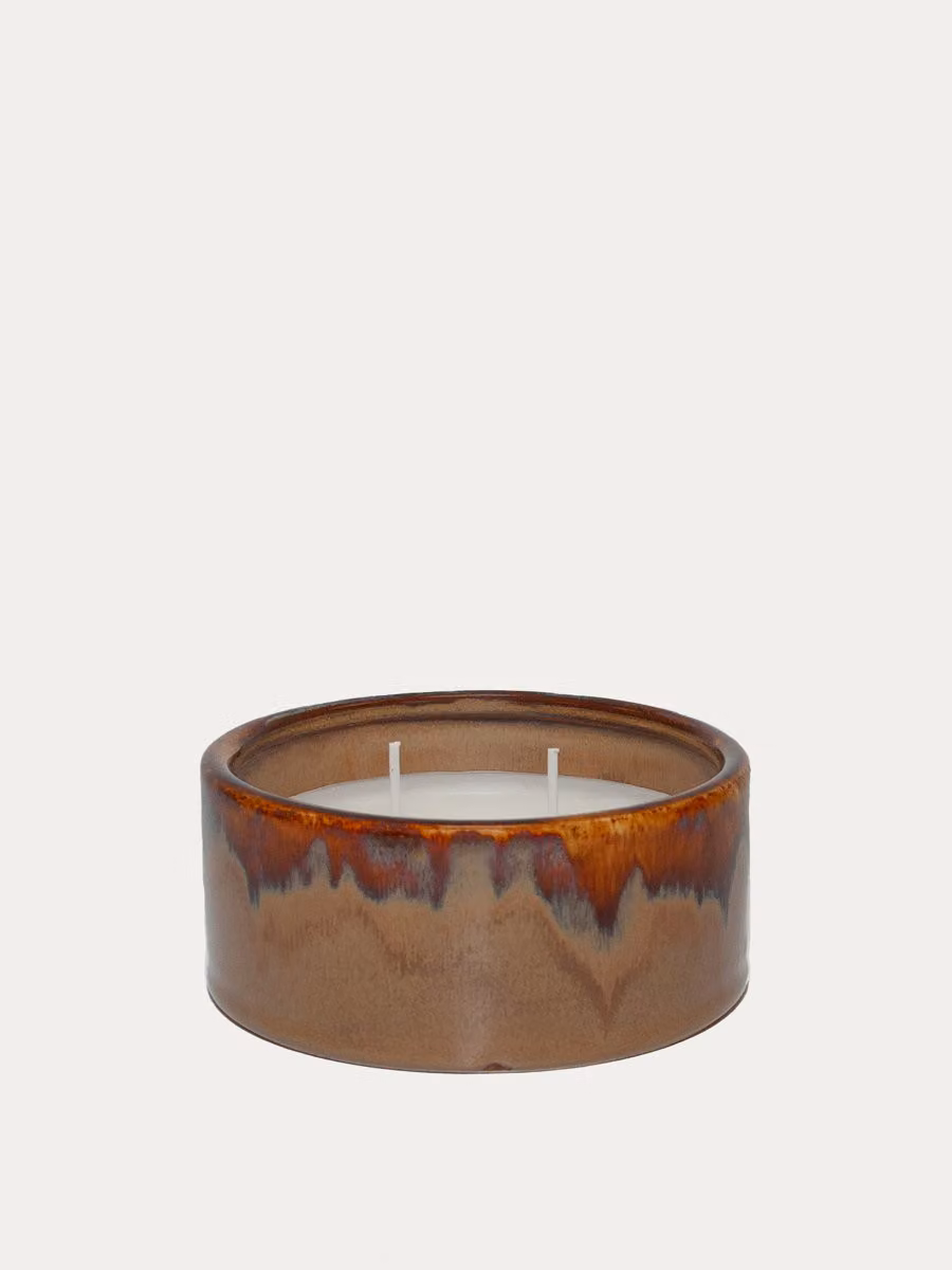 Portacandele Tealight Petra in Ceramica Marrone Kenay Home – 2