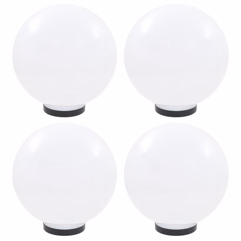 The Living Store Luci da giardino a LED 4 pz. Sferica 30 cm PMMA