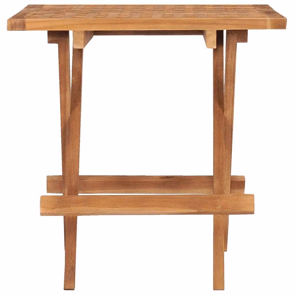 Tavolo da Giardino Pieghevole 50x50x50 cm in Massello di Teak