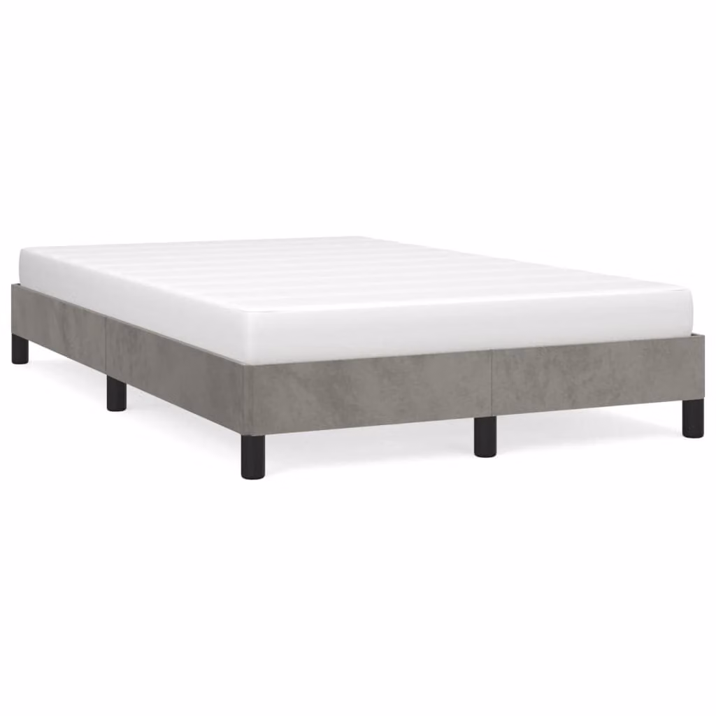 Giroletto senza Materasso Grigio Chiaro 120x200 cm Velluto